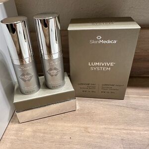 Trade only SkinMedica LUMIVIVE System - Silver and Gray Skincare Duo